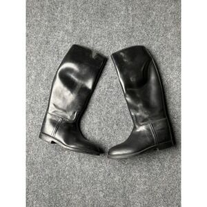 Womens Leather Riding Boots Aigle Coupe Saumur Black Made in France, Size 4.5 US